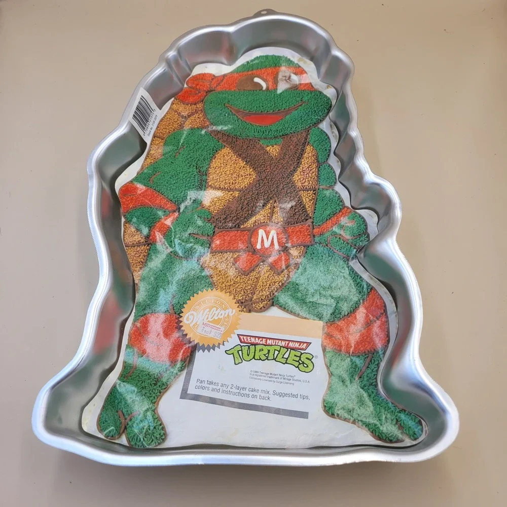 Vintage 1989 Wilton TMNT Michelangelo Cake Pan Teenage Mutant Ninja Turtle bake